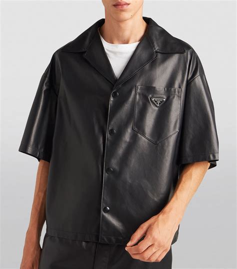 prada bowling shirt|prada shirt black cettire.